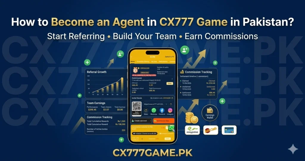 How to Become an Agent in CX777 Game in Pakistan?